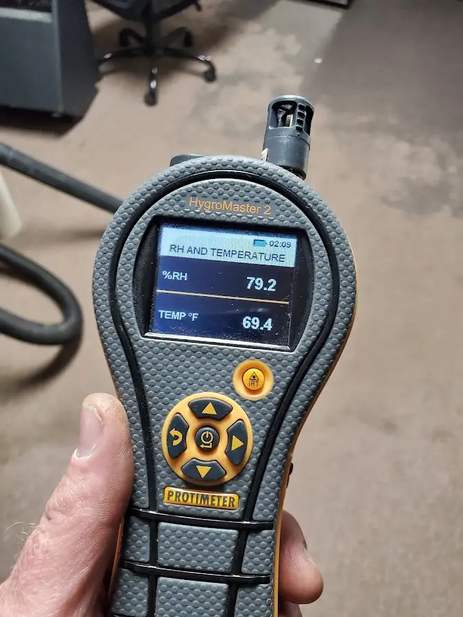 Moisture meter humidity assessment for Mold Remediation & Removal in Pecan Plantation
